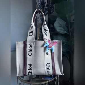 Chloè Medium Tote Bag Woody Canvas